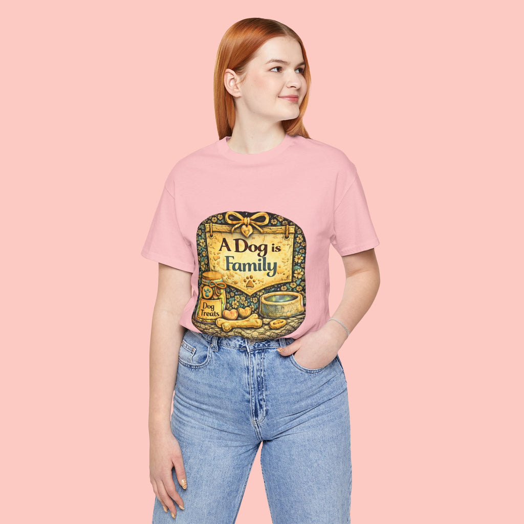 A Dog Is Family T-Shirt - Vintage Pet Lover Tee