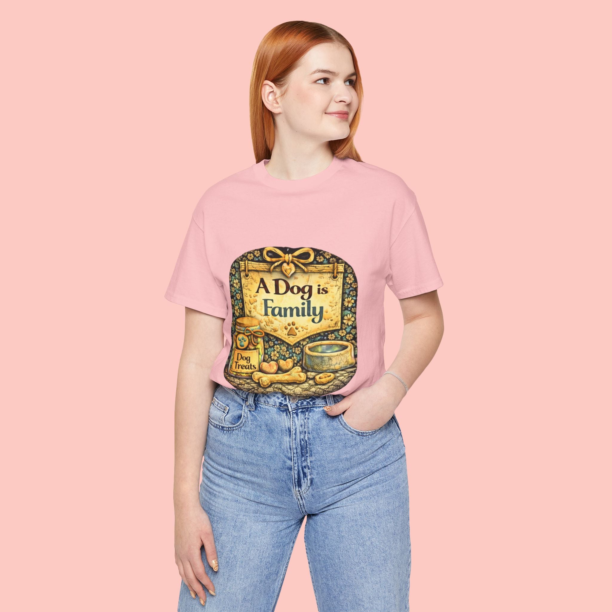 A Dog Is Family T-Shirt - Vintage Pet Lover Tee
