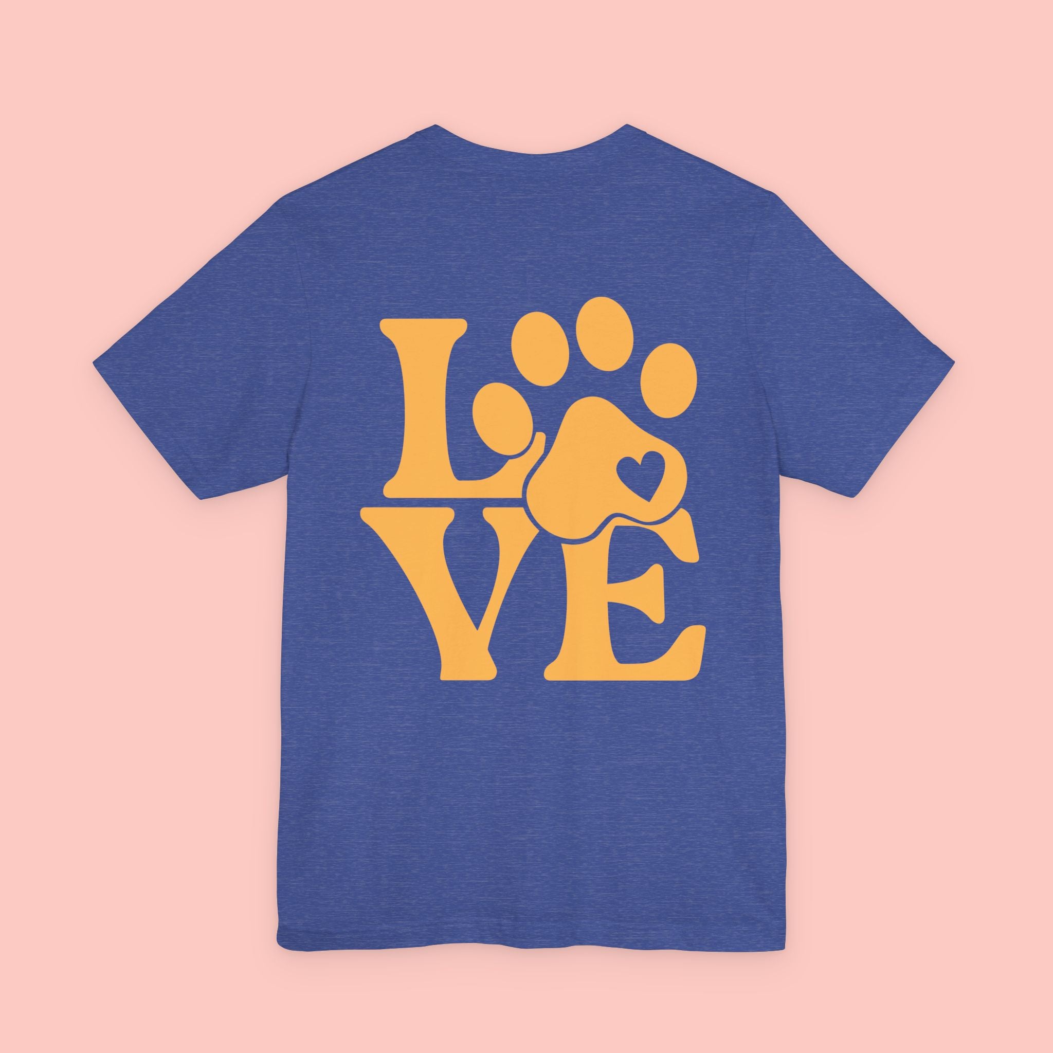 Love Paw Graphic Tee — Pet Lover T‑Shirt (LOVE with Paw Print)