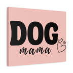 Dog Mama Pink Canvas Wall Art — Heart Pet Mom Decor