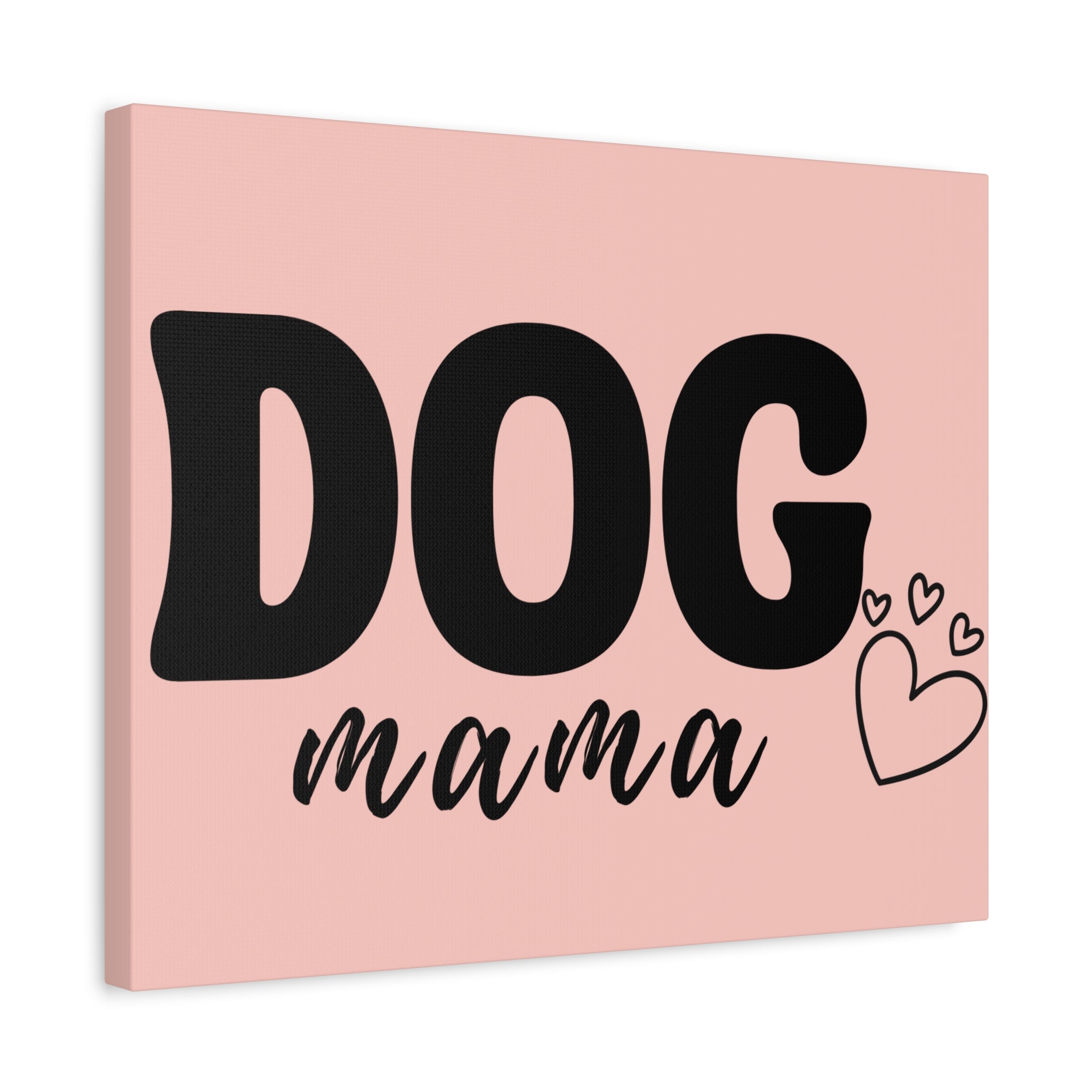 Dog Mama Pink Canvas Wall Art — Heart Pet Mom Decor