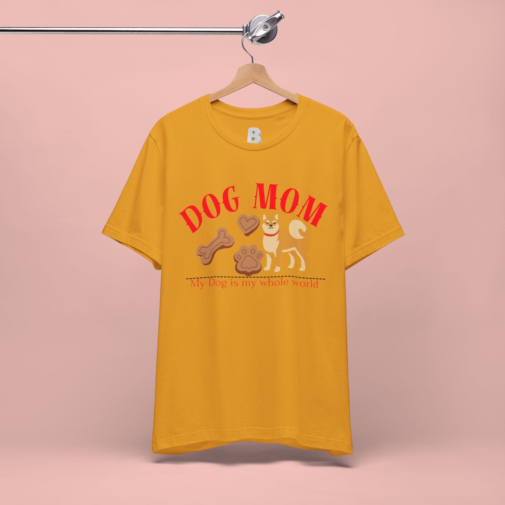 Dog Mom T-Shirt — Cute Shiba & Treats “My Dog Is My Whole World” Tee