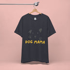 Dog Mama Graphic Tee — Cute Paw Print Dog Face T-Shirt for Dog Lovers