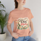 Dog Mom T-Shirt – Floral Paw Heart Graphic Tee