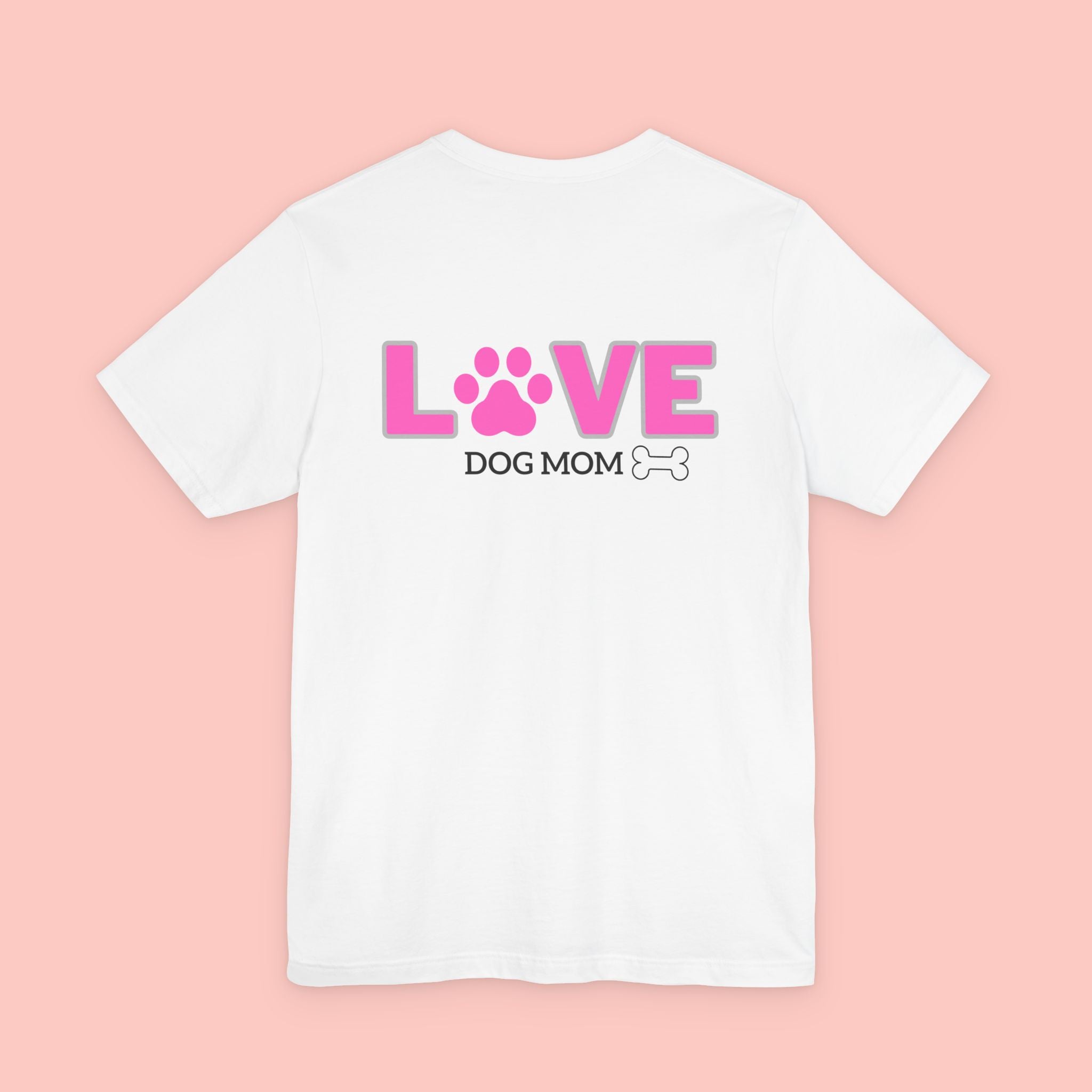 Dog Mom Love T-Shirt — "LOVE" Paw Graphic Tee