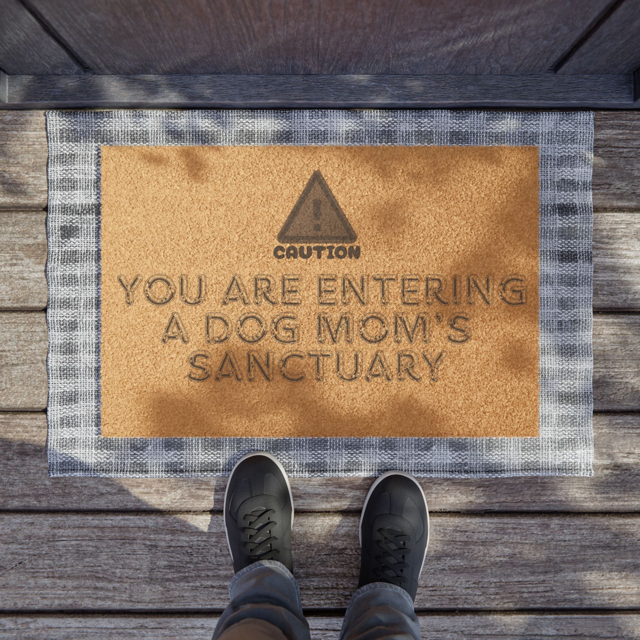 Doormat — "You Are Entering a Dog Mom's Sanctuary" Coir Welcome Mat