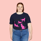 Paws Over People Tee — Pink Cats & Dogs Graphic T-Shirt
