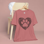 Fingerprint Heart Paw T-Shirt — Dog Paw Love Tee