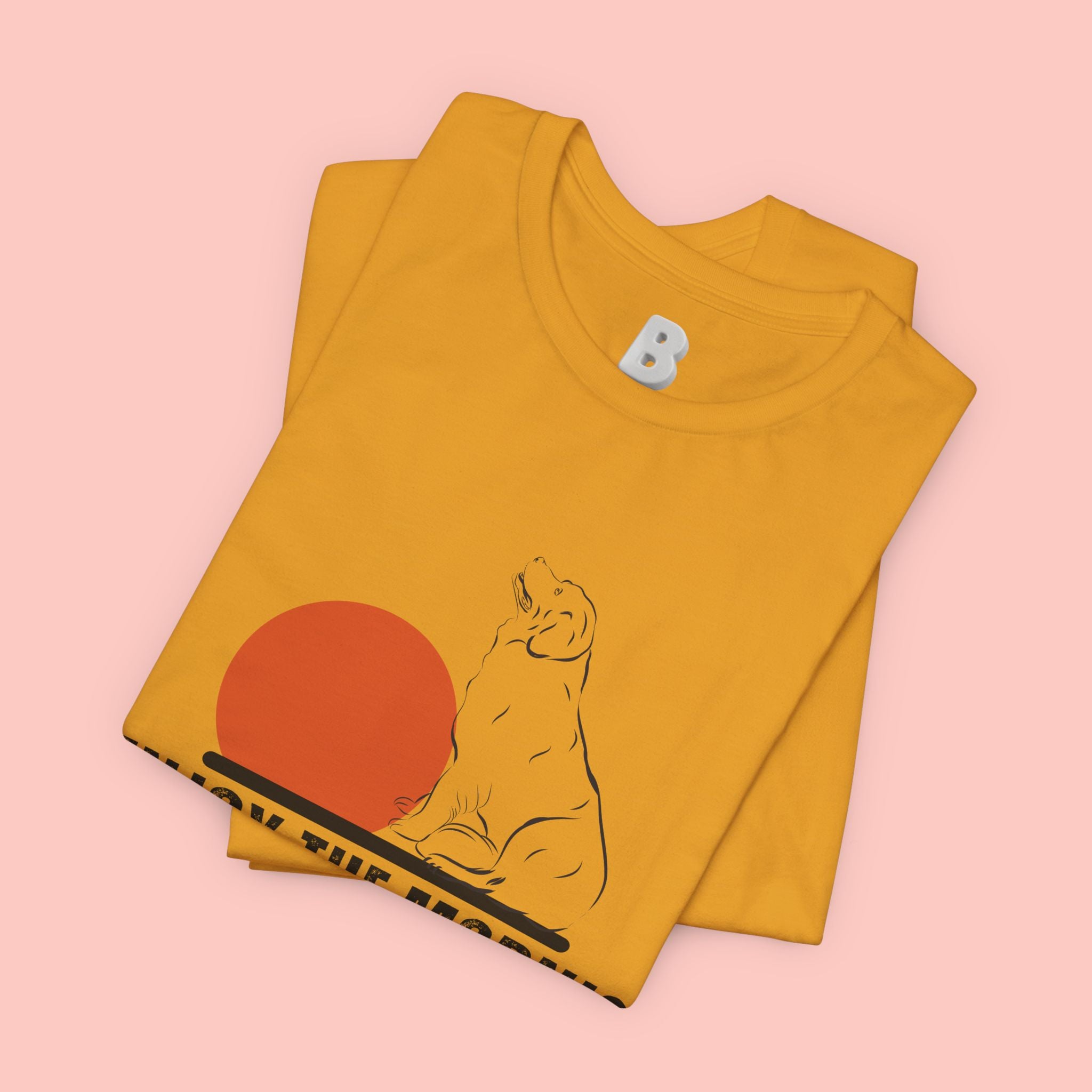 Enjoy the Morning Dog T-Shirt — Graphic Sunrise Pet Lover Tee