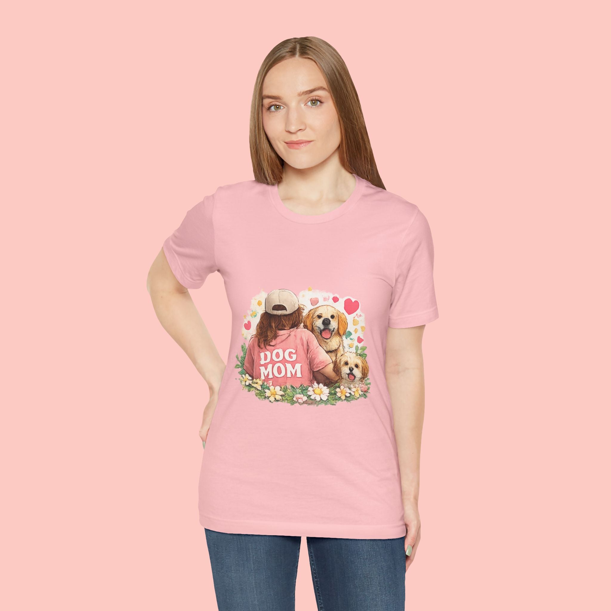 Dog Mom T-Shirt — Cute Floral Puppy Tee for Dog Lovers