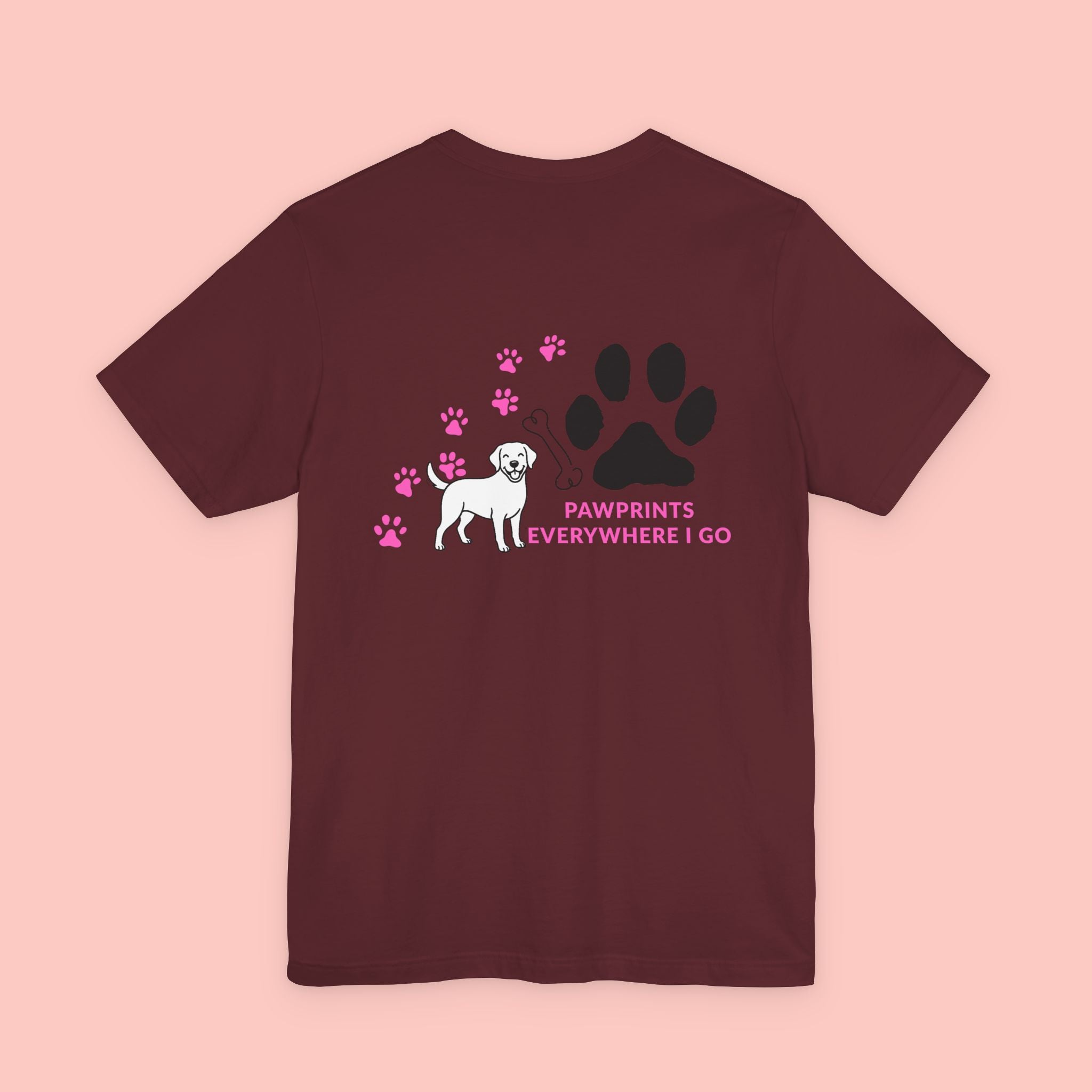 Pawprints Everywhere Tee — Dog Lover Short Sleeve Shirt