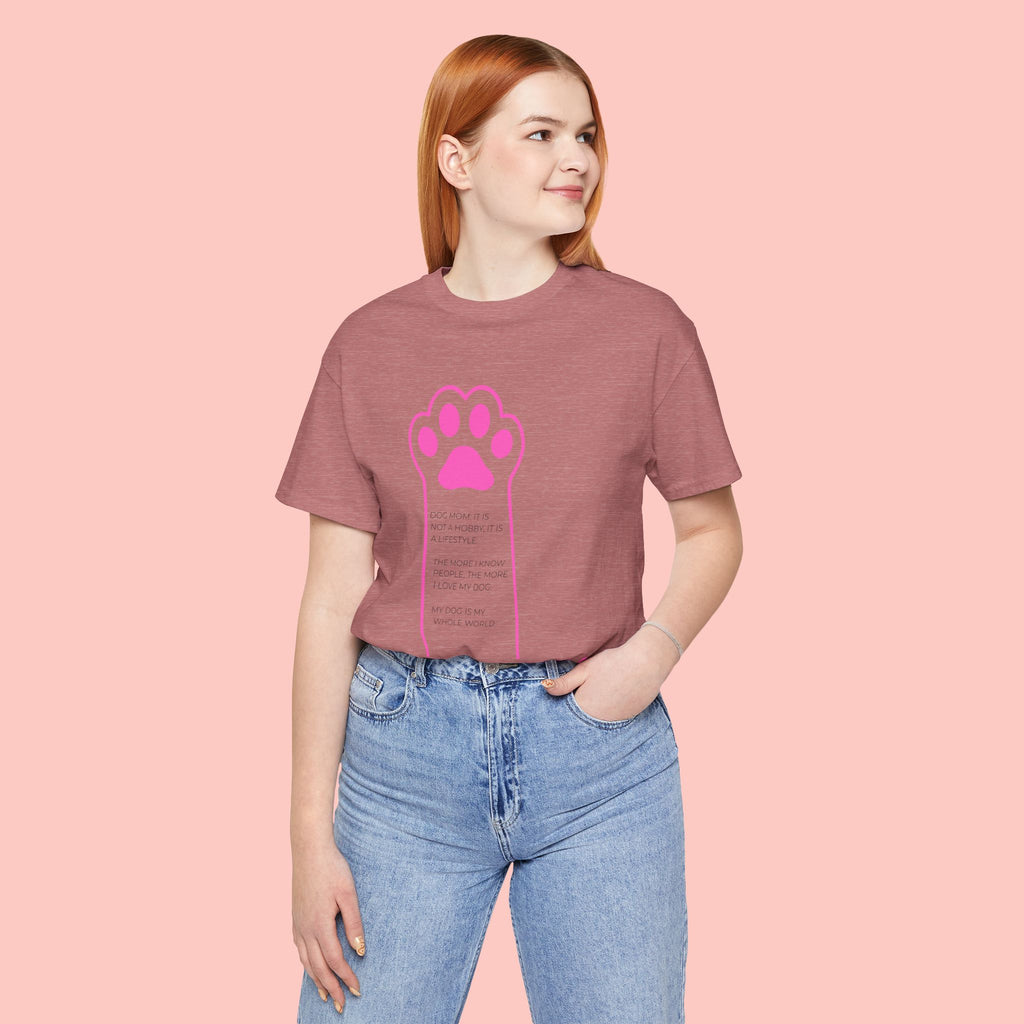 Blessed Dog Mom T-Shirt — Pink Paw Graphic Tee