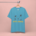 Dog Mama Graphic Tee — Cute Paw Print Dog Face T-Shirt for Dog Lovers