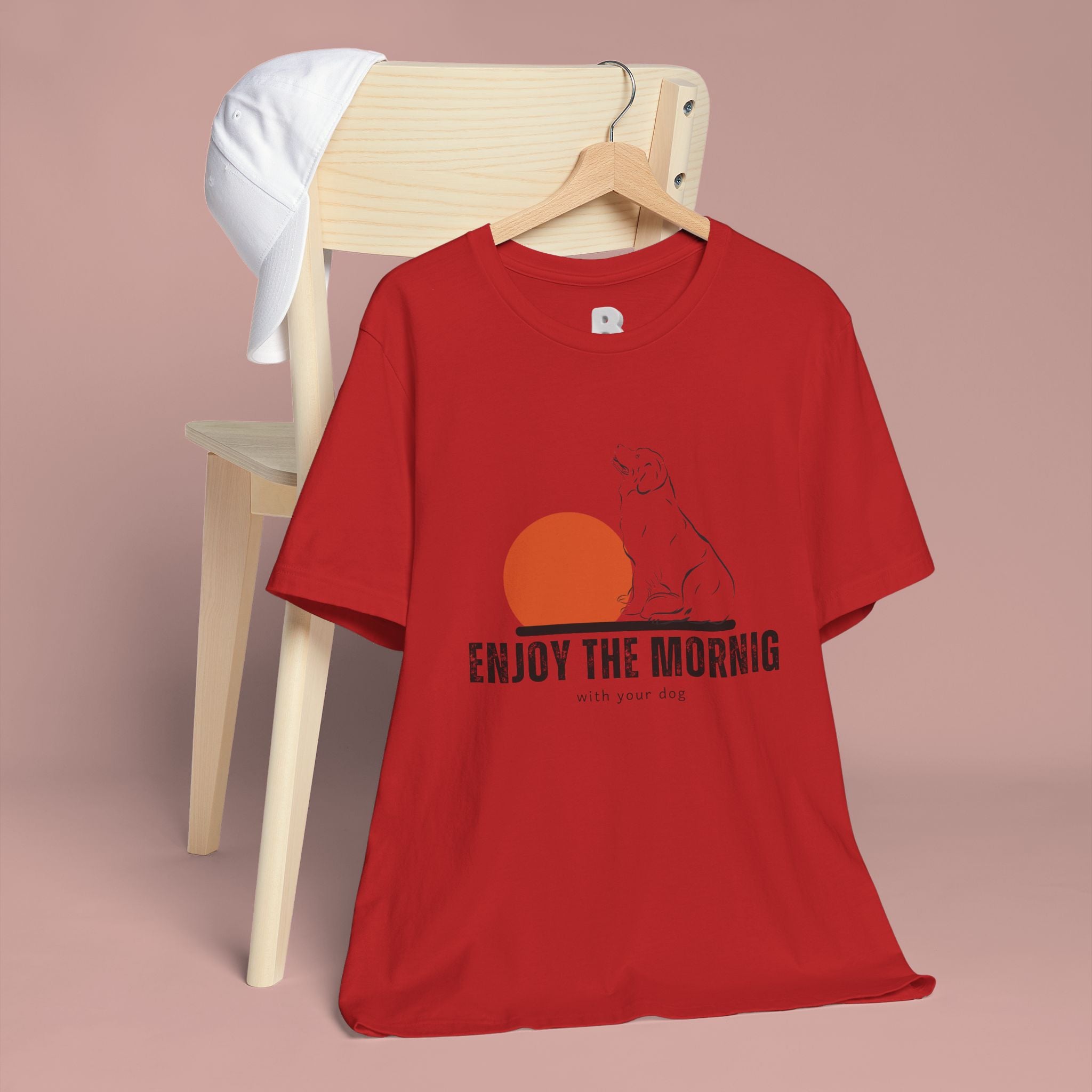 Enjoy the Morning Dog T-Shirt — Graphic Sunrise Pet Lover Tee