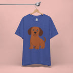 Dachshund Puppy Graphic T-Shirt — Cute Brown Dog Tee