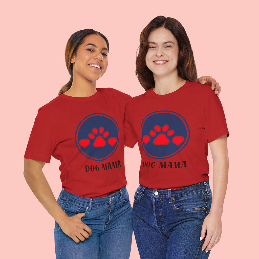 Dog Mama T-Shirt — Cute Paw & Heart Graphic Tee for Dog Lovers