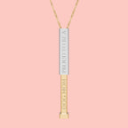 Hidden Message Sliding Bar Necklace — Engravable Secret Message Pendant