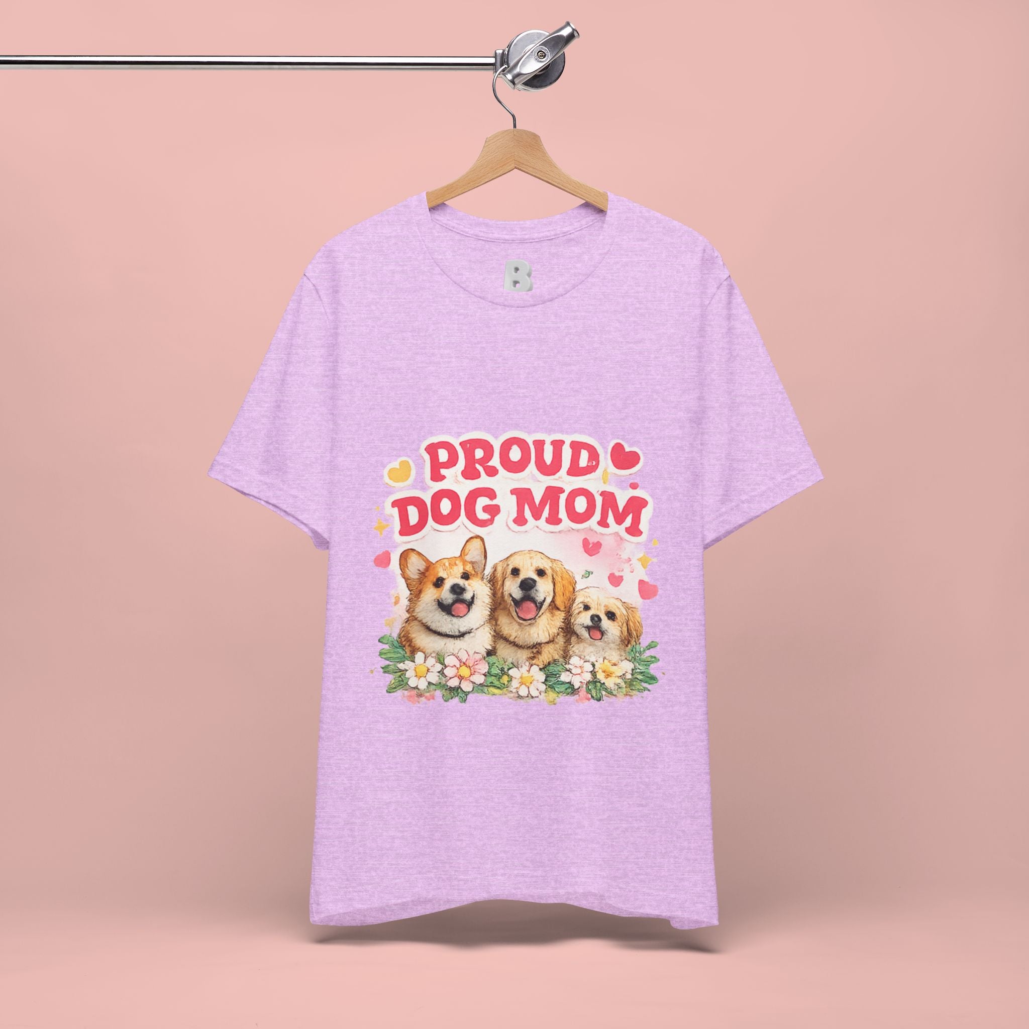 Proud Dog Mom T-Shirt — Cute Corgi & Golden Retriever Floral Tee for Pet Lovers