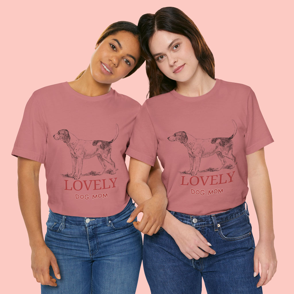 Lovely Dog Mom T-Shirt — Vintage Sketch Dog Graphic Tee