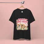 Proud Dog Mom T-Shirt — Cute Corgi & Golden Retriever Floral Tee for Pet Lovers