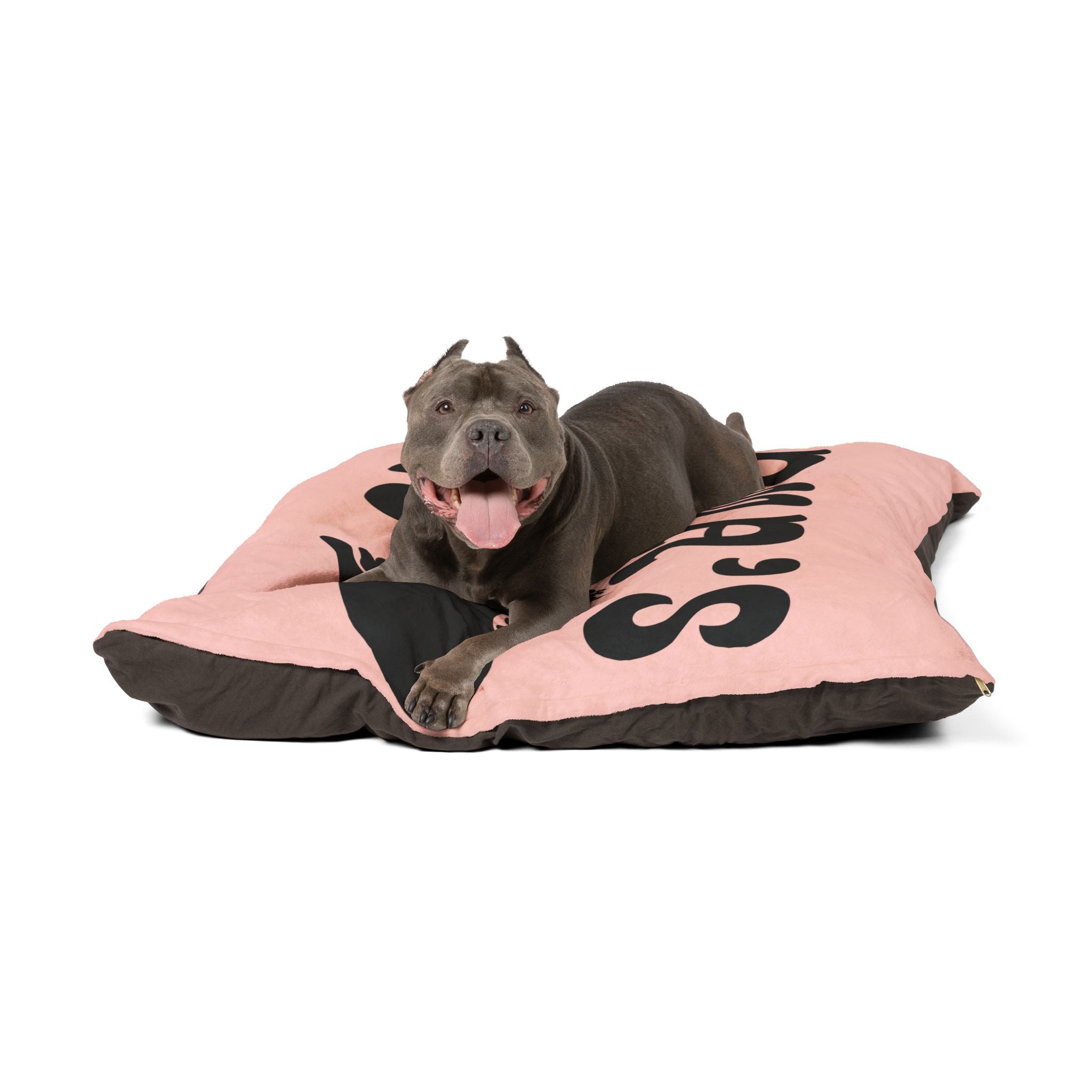 Mama's Boy Pet Bed - Soft Pink Paw Print Dog/Cat Pillow