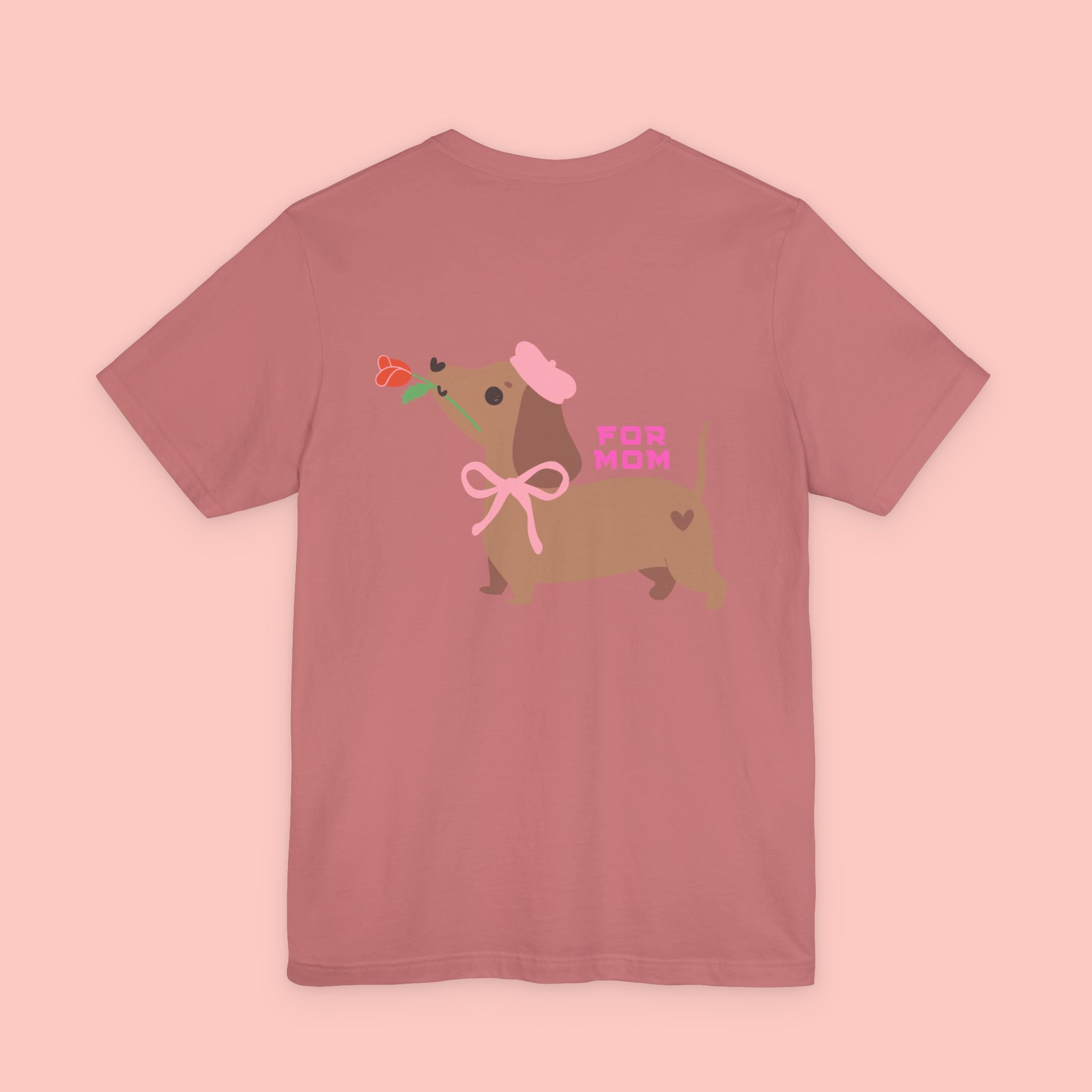 Dachshund Mother's Day Tee — 'For Mom' Cute Dog Graphic Shirt
