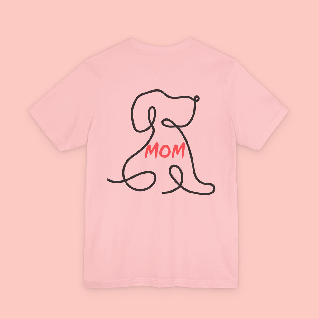 Mom Dog Line Art Tee — Mother's Day Pet Mom T‑Shirt