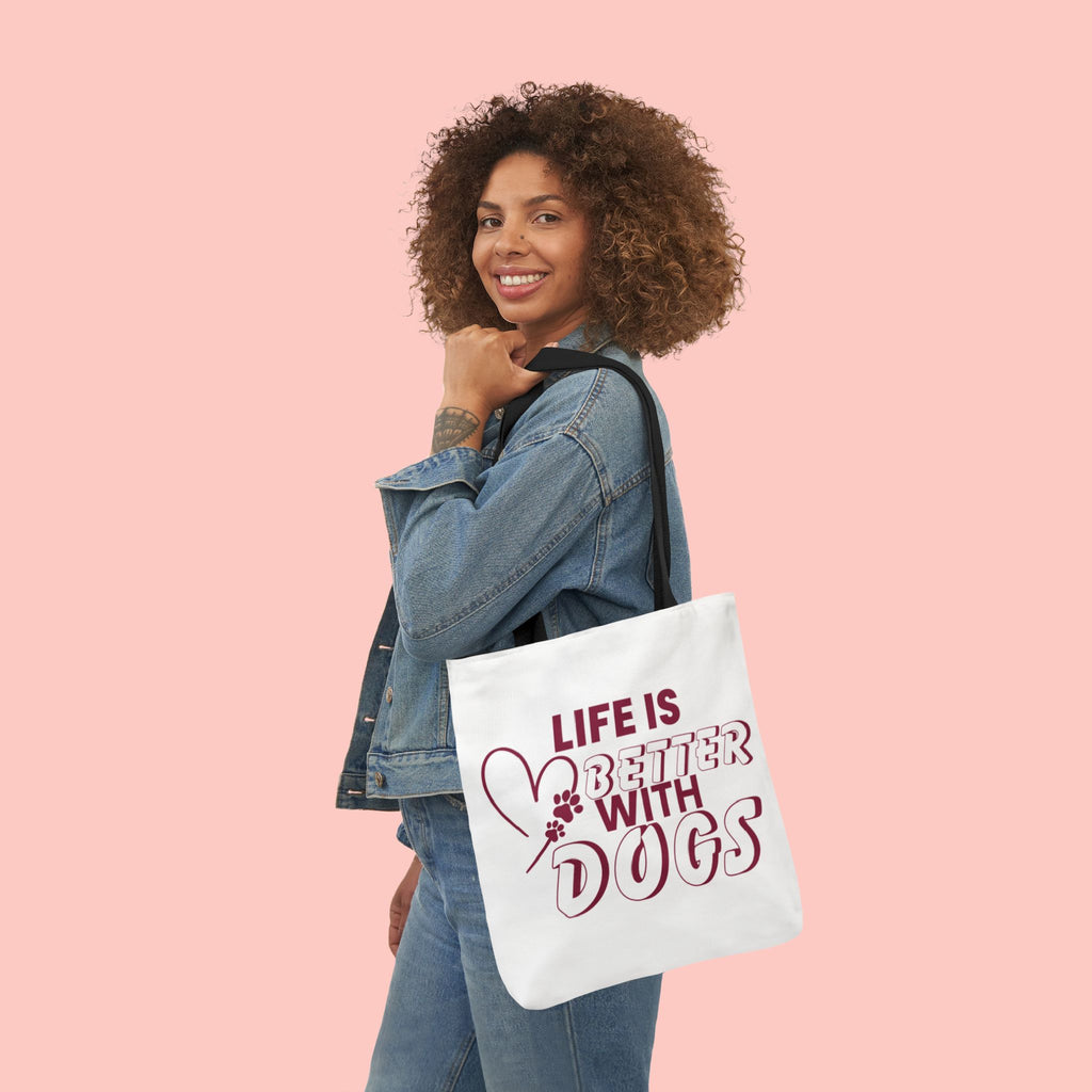 Life Is Better With Dogs Canvas Tote Bag