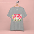 Proud Dog Mom Tee – Floral Retro Heart Design