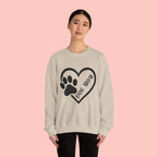 Dog Mom Heart Paw Crewneck Sweatshirt