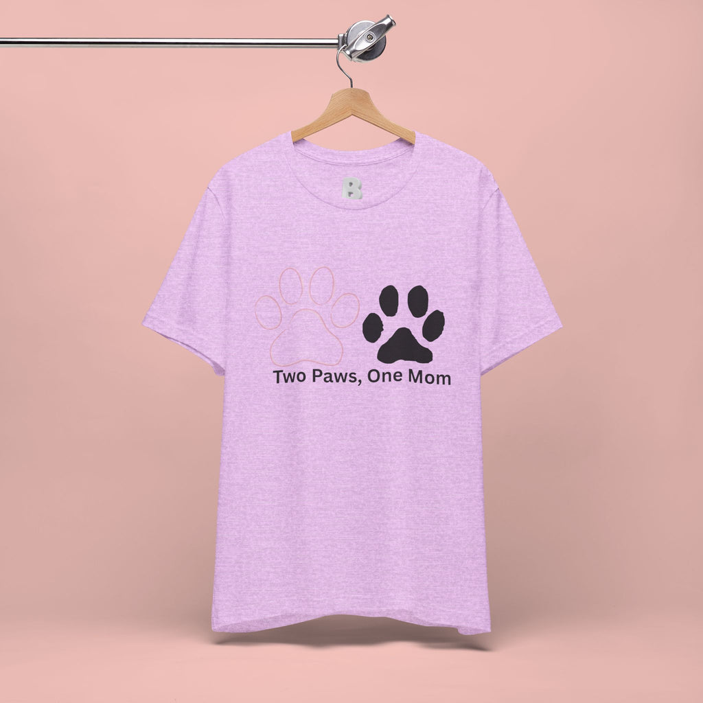 Two Paws, One Mom T-Shirt – Cute Dog Mom Paw Print Tee