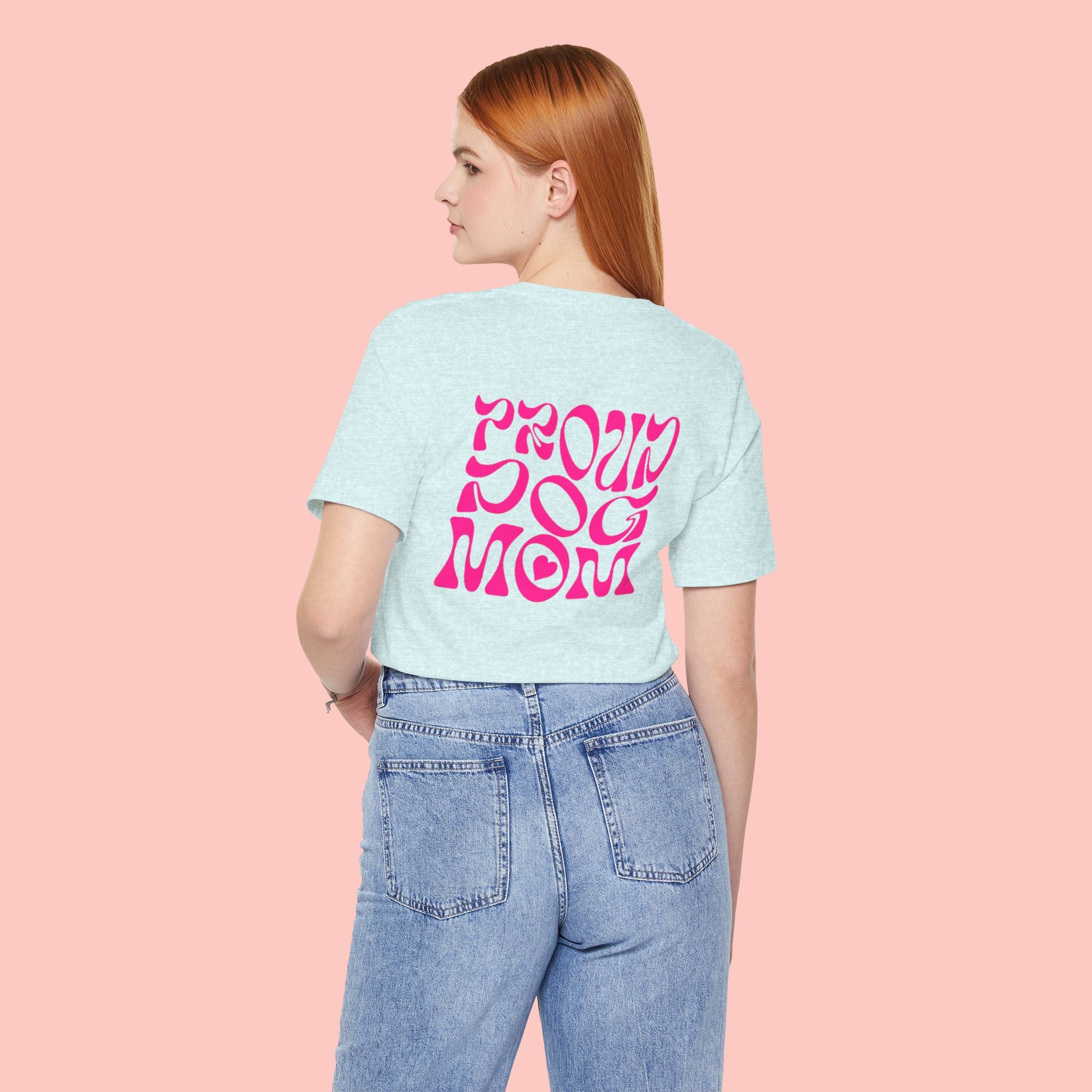 Proud Dog Mom T-Shirt — Retro Pink Graphic Tee for Pet Lovers
