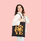 Love Paw Tote Bag — Cute Pet Lover Canvas Tote (LOVE with Paw Print)