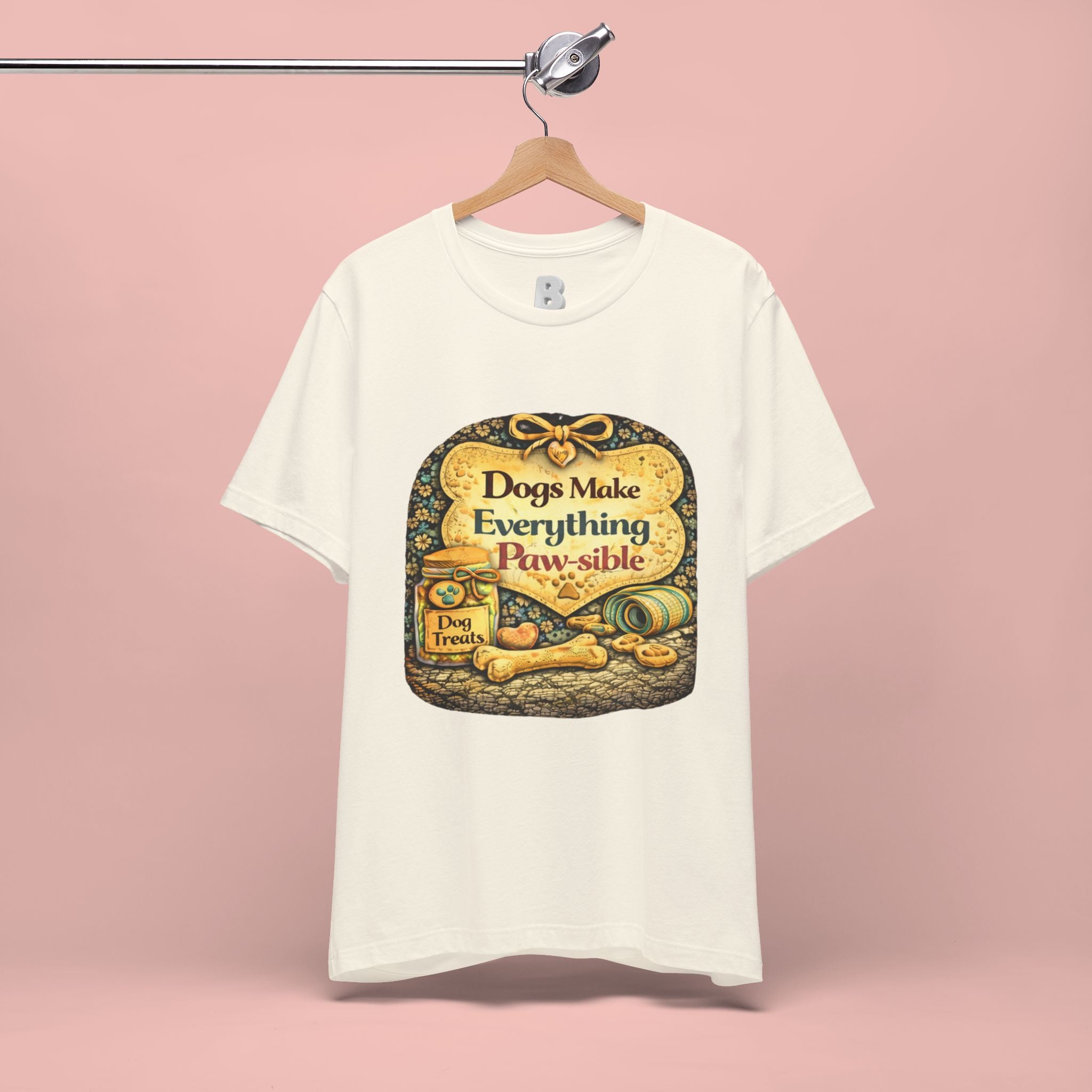 Dog Lover T‑Shirt – "Dogs Make Everything Paw‑sible" Vintage Pet Rescue Tee