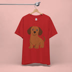 Dachshund Puppy Graphic T-Shirt — Cute Brown Dog Tee