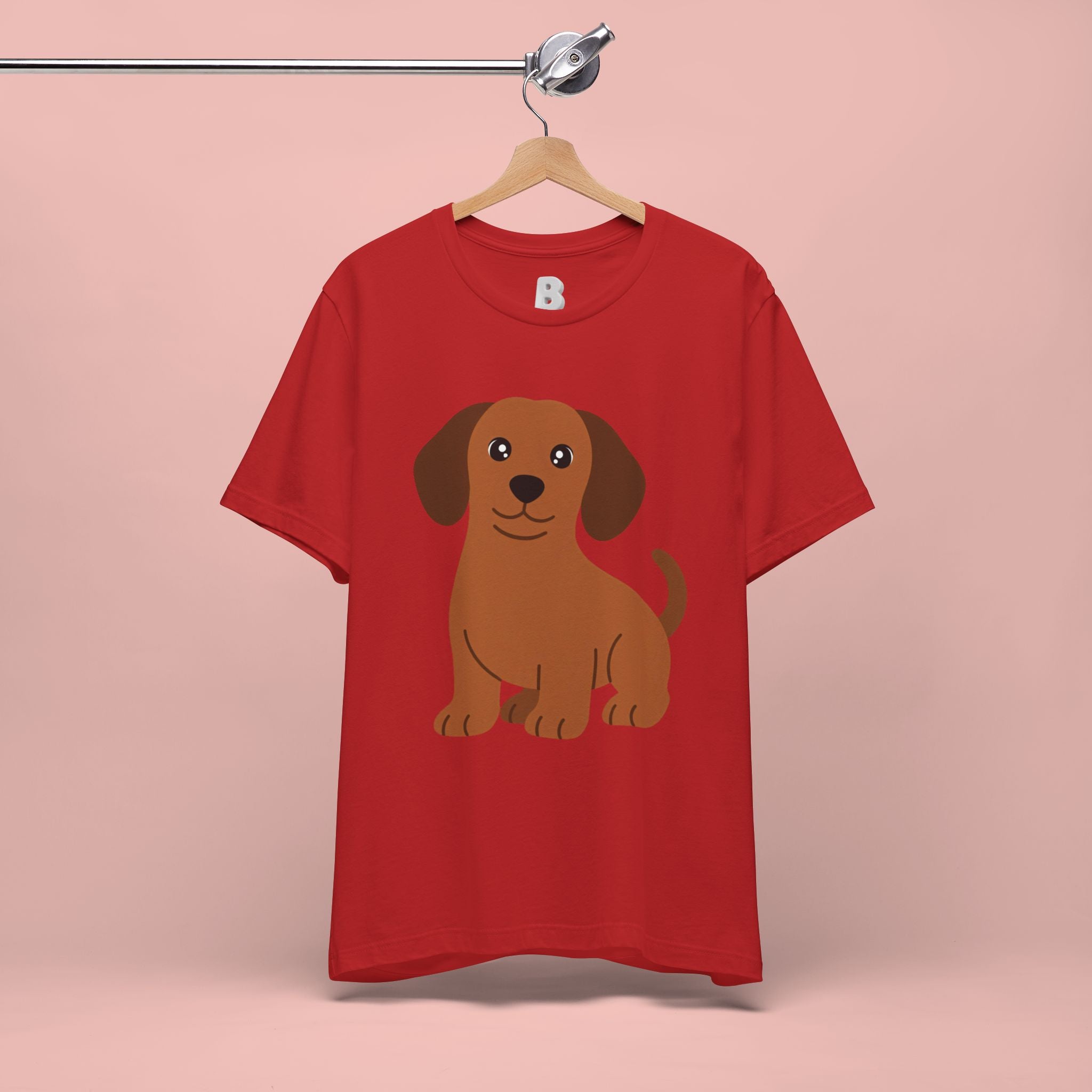 Dachshund Puppy Graphic T-Shirt — Cute Brown Dog Tee