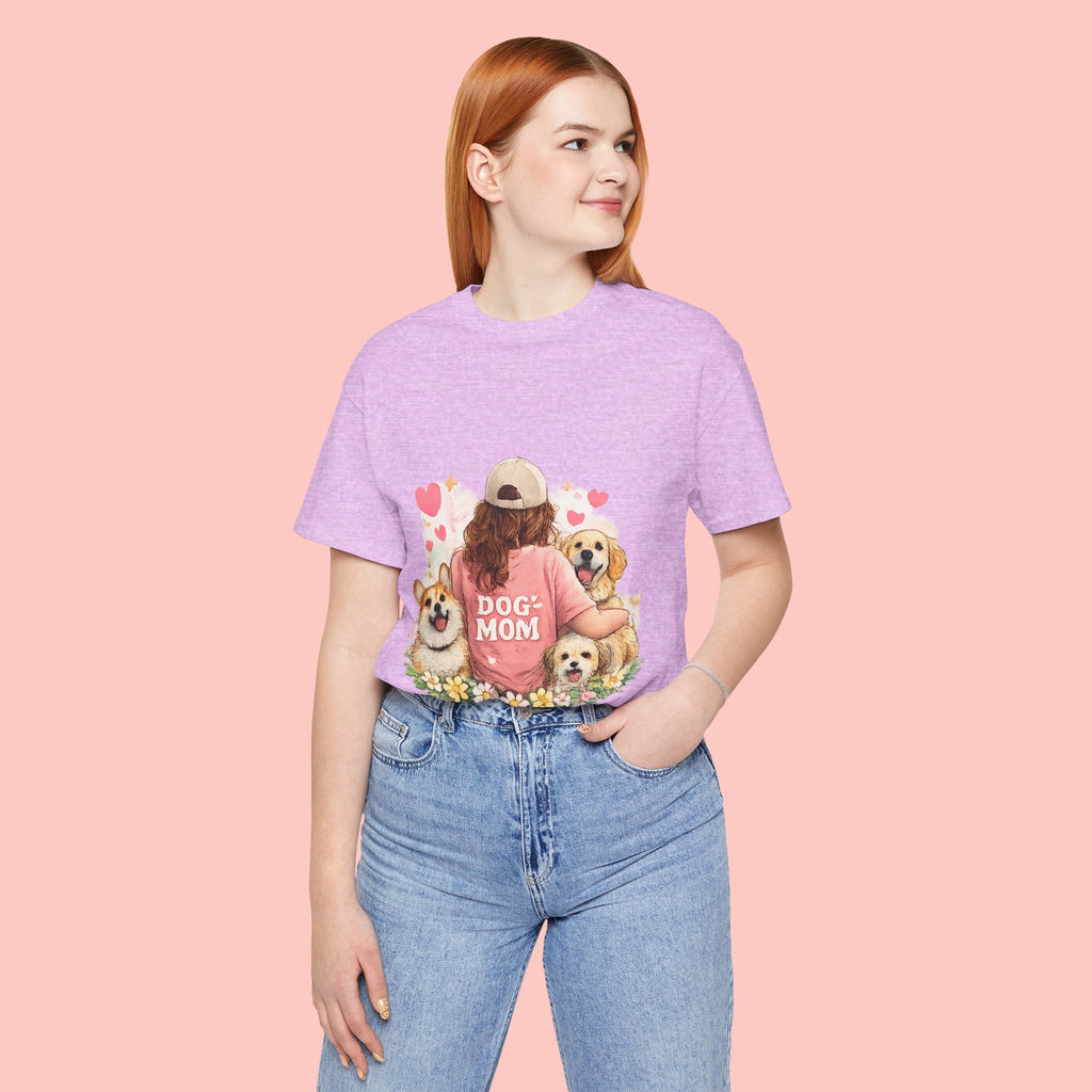 Dog Mom T-Shirt - Cute Woman with Dogs Graphic Tee