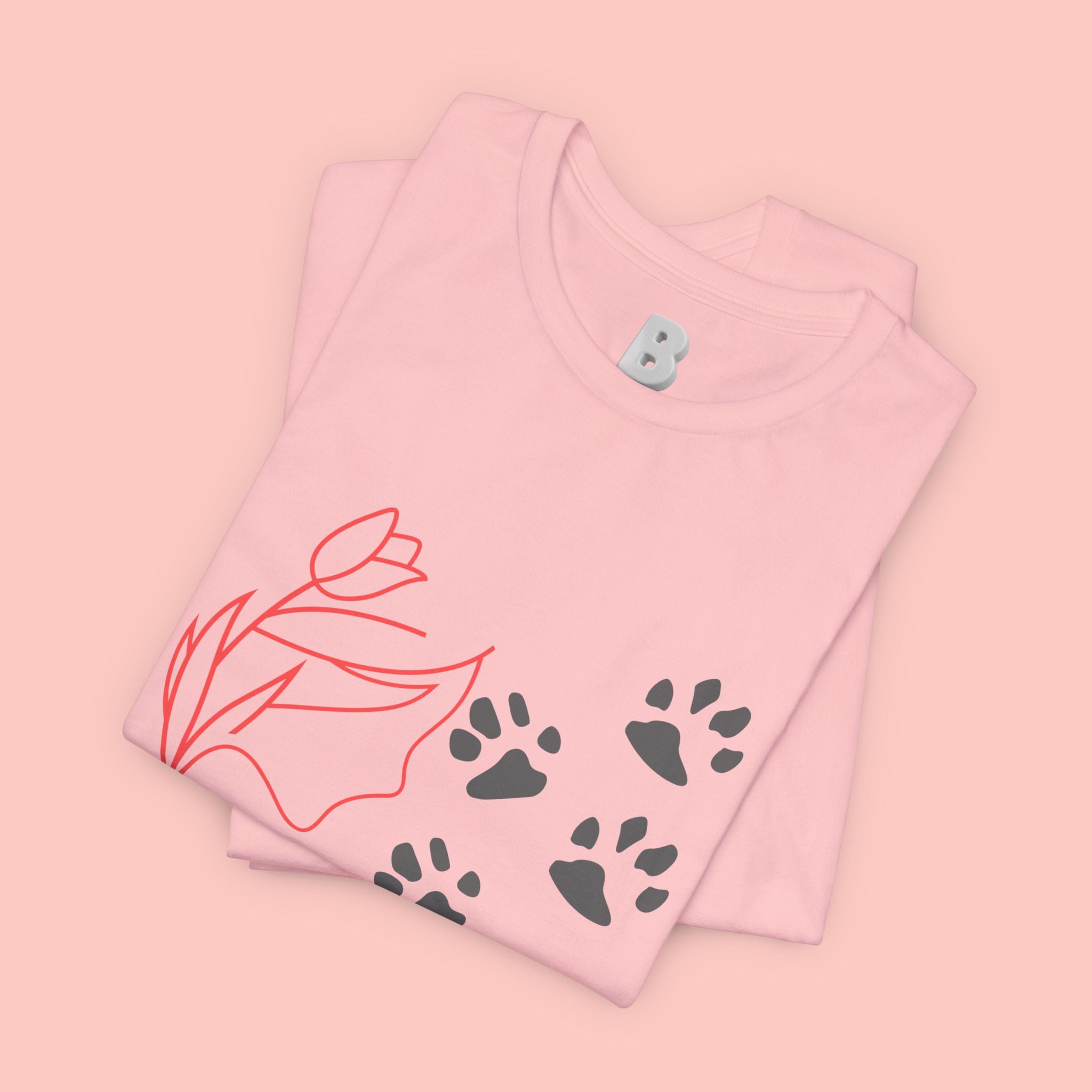 Dog Cuddle Tee – "Would Rather Cuddle My Dog" Paw Print Floral T-Shirt
