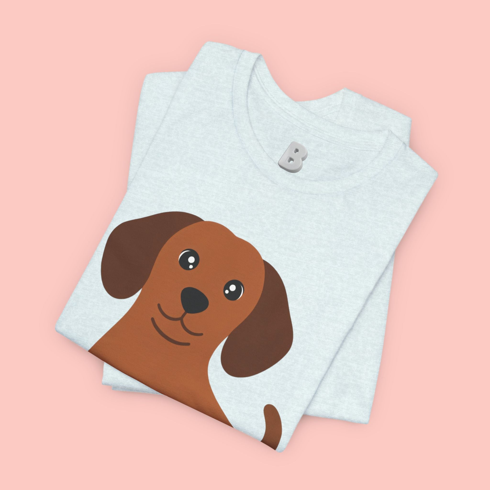 Dachshund Puppy Graphic T-Shirt — Cute Brown Dog Tee