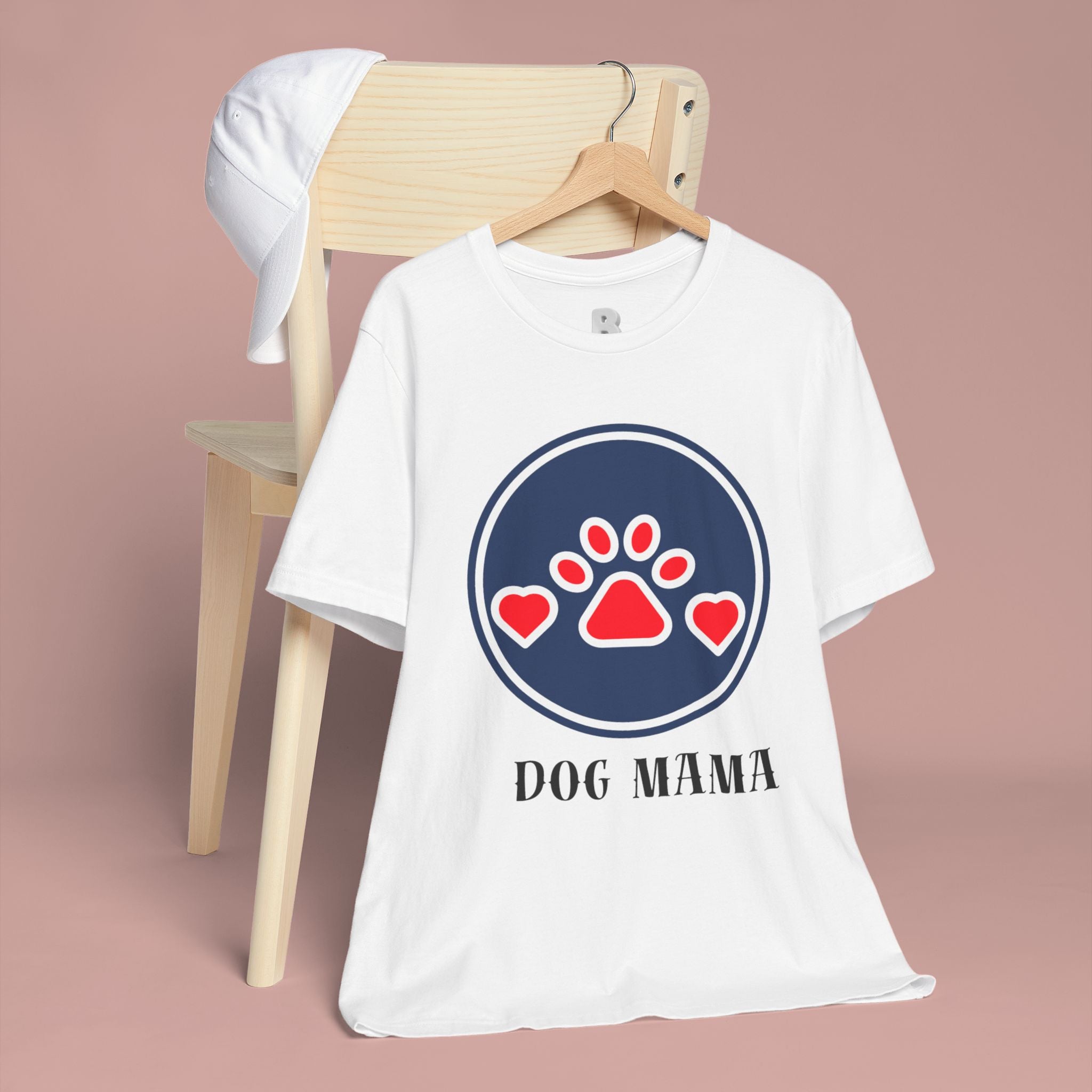 Dog Mama T-Shirt — Cute Paw & Heart Graphic Tee for Dog Lovers