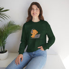 Crewneck Sweatshirt - Cute Puppy "Zoom Meeting Approved" Graphic