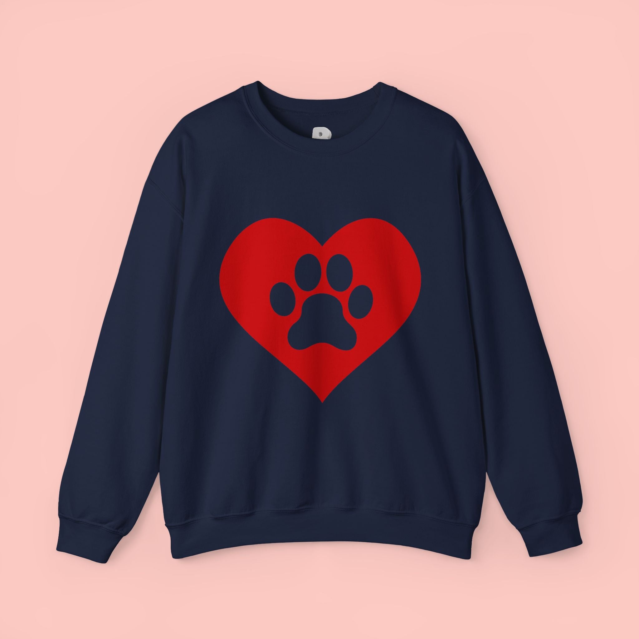 Heart Paw Crewneck Sweatshirt — Cute Pet Lover Pullover