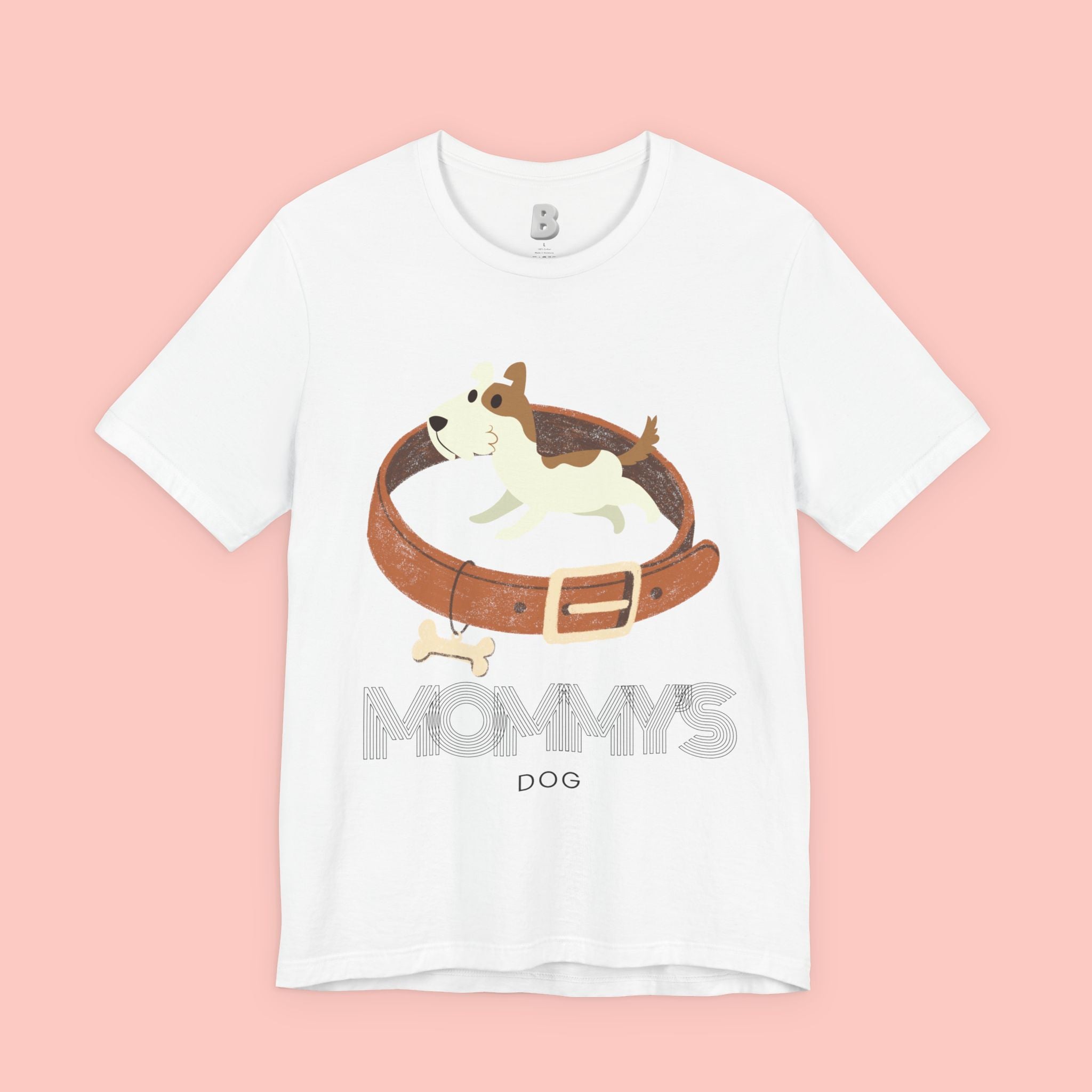 Mommy's Dog T-Shirt – Cute Puppy & Collar Graphic Tee for Dog Moms