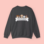Dog Lovers Crewneck Sweatshirt — "United By Bones" Cute Puppy Graphic