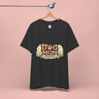 Dog Mom Forever T‑Shirt — Floral Paw Print Tee for Pet Lovers