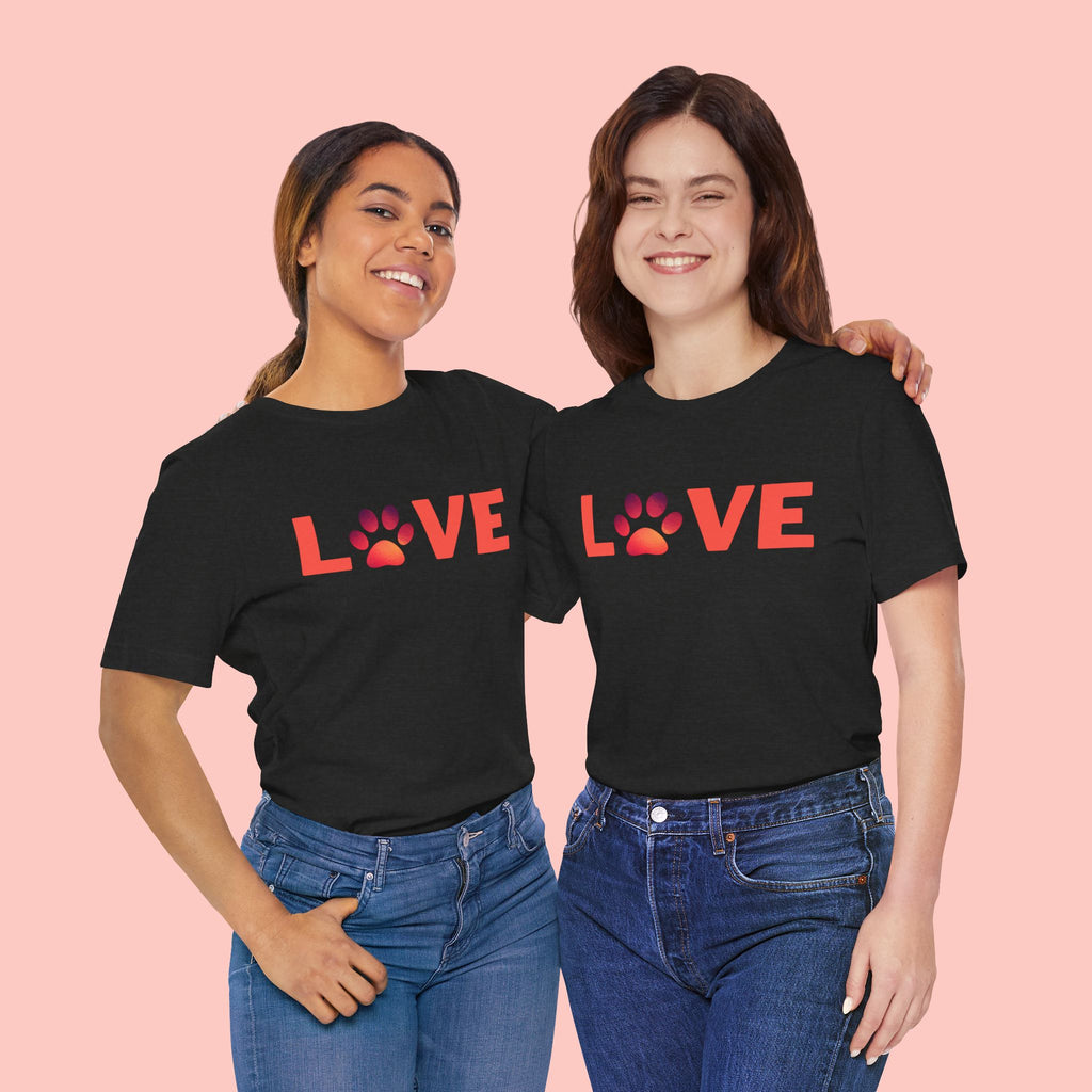 Dog Lover Tee - "LOVE My Dog > People" Paw Print Graphic T-Shirt