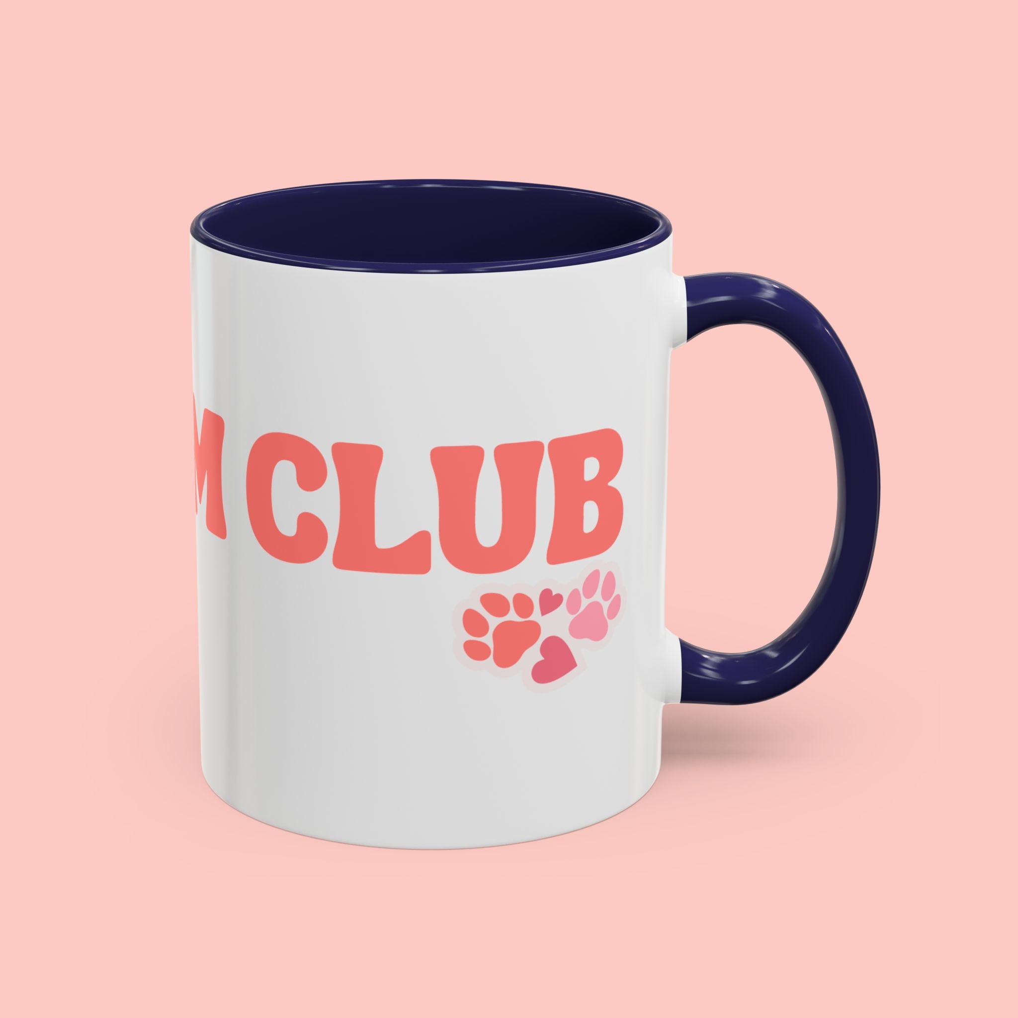 Mom Club Coffee Mug — Cute Paw Print Accent Mug for Dog Moms (11/15 oz)