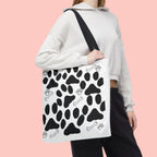 Dalmatian Paw Print Tote Bag — Dog Bones & Paw Pattern AOP Tote