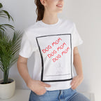 Dog Mom Graphic Tee — 'Dog Mom Dog Mom Dog Mom' Casual Pet Lover T-Shirt
