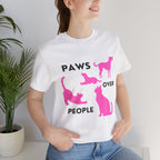 Paws Over People Tee — Pink Cats & Dogs Graphic T-Shirt